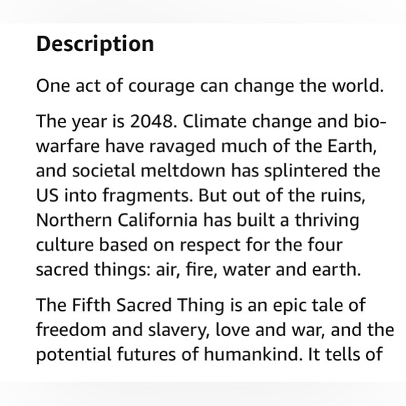 *New ~ THE FIFTH SACRED THING ~ Novel by STARHAWK - Picture 4 of 14